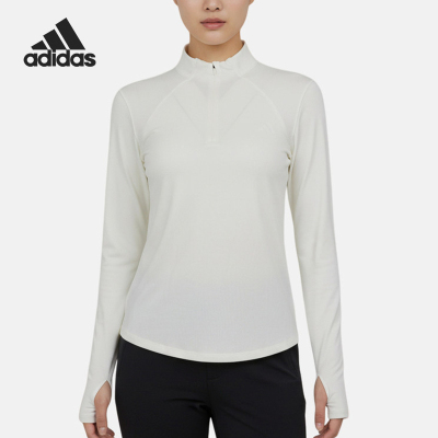 Adidas/阿迪达斯正品Clothing女士修身经典短款长袖T恤衫KH2642
