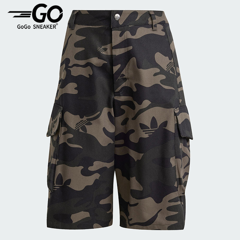 Adidas/阿迪达斯正品三叶草女士工装经典运动五分裤JI5743