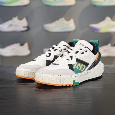 李宁正品001 UNBLOCK男子防滑耐磨透气低帮运动休闲鞋AGCQ199-61