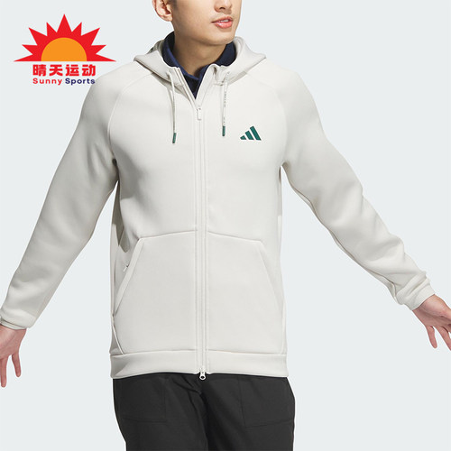 Adidas/阿迪达斯正品新款男士复古拉链连帽夹克外套IX5708