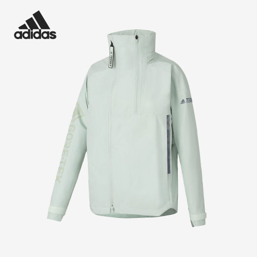 Adidas/阿迪达斯正品新款户外男女运动连帽冲锋衣外套HC6268