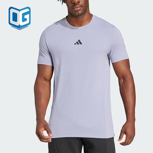 Adidas/阿迪达斯正品2025春季男士训练针织透气休闲运动T恤JI5772