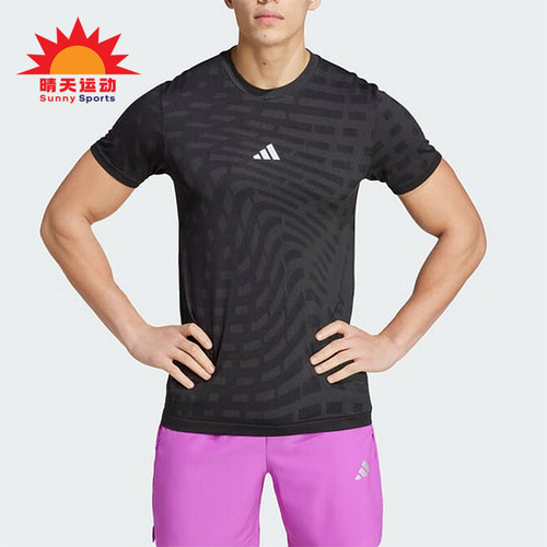阿迪达斯男士圆领短袖T恤