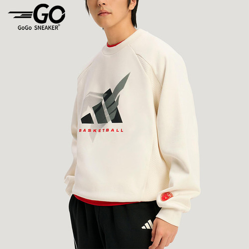 Adidas/阿迪达斯正品秋冬男士运动加绒篮球针织卫衣套头衫KT0625