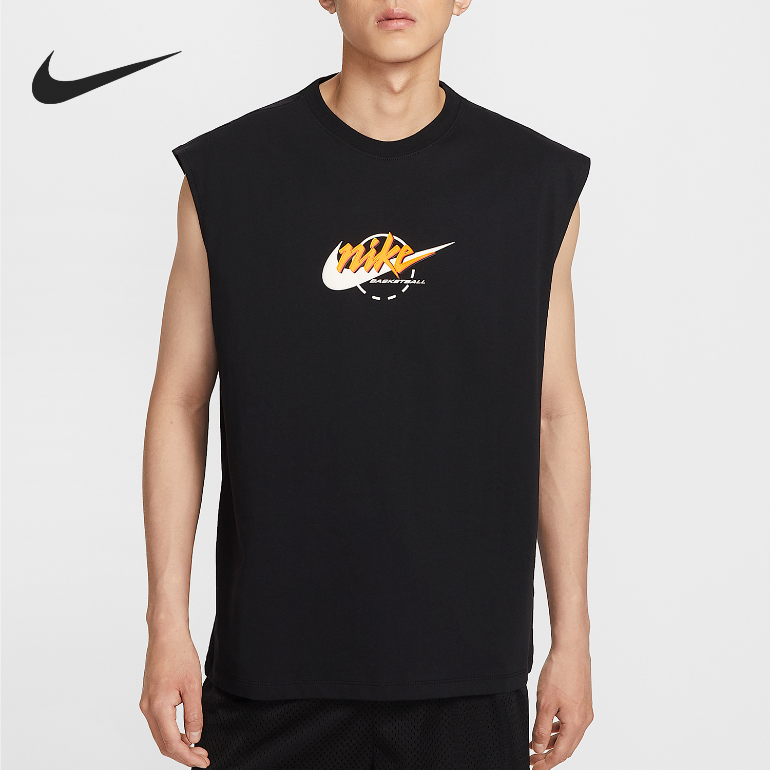 Nike/耐克官方正品夏季男士宽松针织篮球运动无袖背心IB4329-010