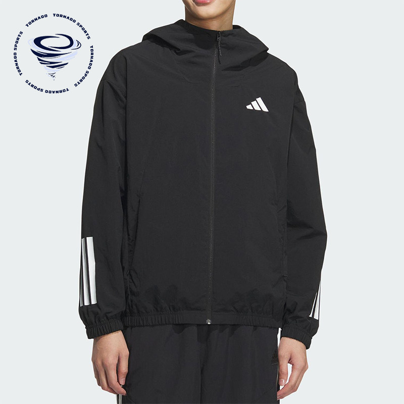 Adidas/阿迪达斯正品新款男士梭织透气经典连帽夹克外套KC3926