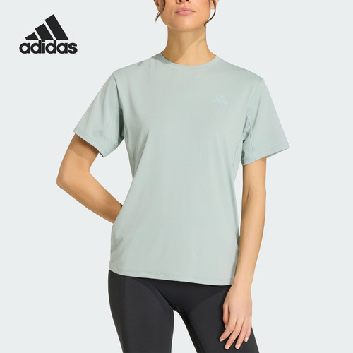 Adidas/阿迪达斯正品CLIMACOOL女士简约圆领运动短袖KD0101