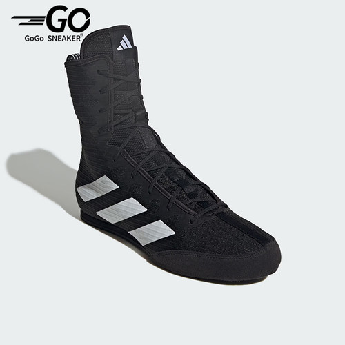 Adidas/阿迪达斯正品BOX HOG 4男女训练室内高帮拳击运动鞋JS4684