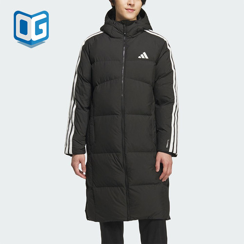 Adidas/阿迪达斯正品2025秋季款男士日常保暖连帽羽绒服KC2498