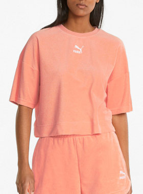 Puma/彪马正品夏季女子运动透气休闲短款圆领短袖535301-28