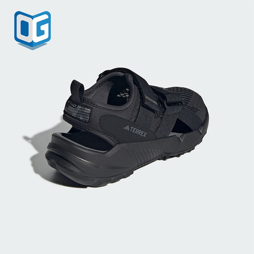 Adidas/阿迪达斯正品夏季款大童魔术贴耐磨沙滩凉鞋IH6378