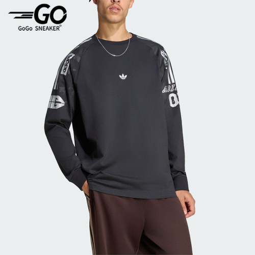Adidas/阿迪达斯正品男士休闲宽松套头舒适运动长袖T恤LH3328