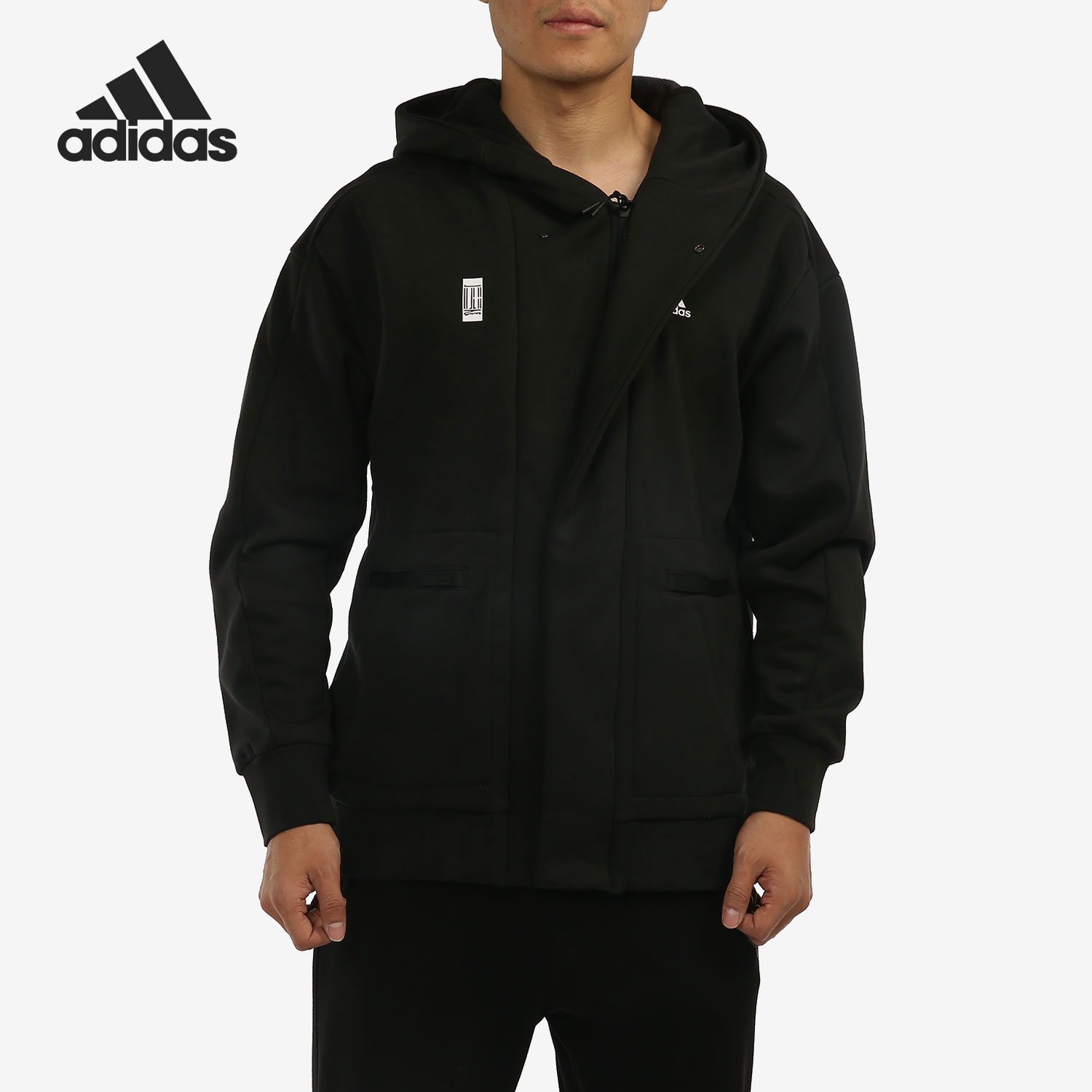 Adidas/阿迪达斯官方正品武极系列男子连帽运动夹克外套 H39296