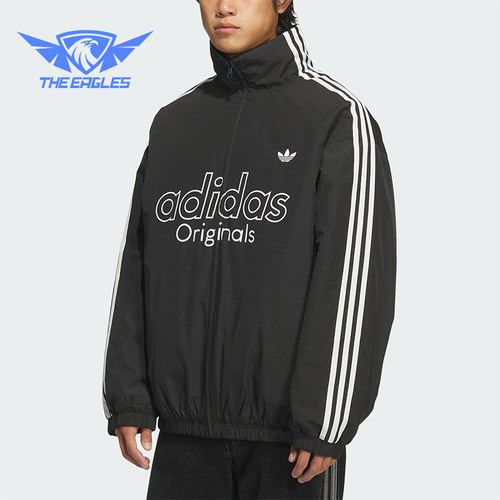 Adidas/阿迪达斯正品三叶草男士保暖双面穿宽松复古棉服KS5954