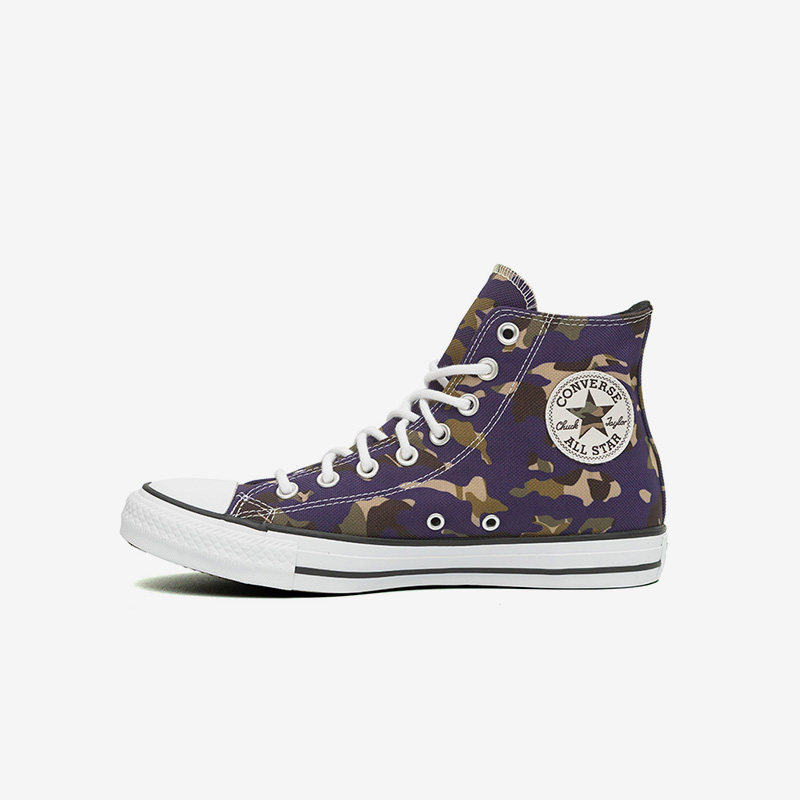 Converse匡威 耐磨男女同款紫色高帮休闲板鞋帆布鞋 165914C