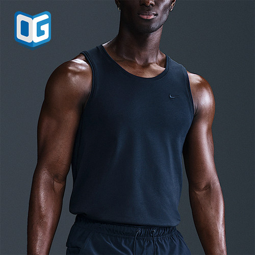 Nike/耐克正品Dri-FIT 男士透气运动针织训练背心T恤DV9833-452