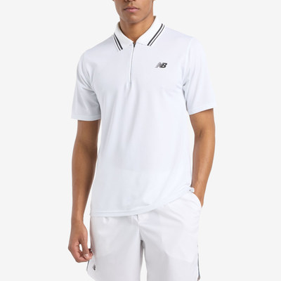 New Balance新百伦正品男士条纹修身短袖POLO领翻领衫MT41402-WT