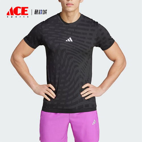 阿迪达斯男士圆领短袖T恤