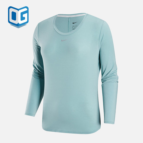 Nike/耐克正品圆领长袖T恤新款女蓝色运动长袖T恤DD0621-309