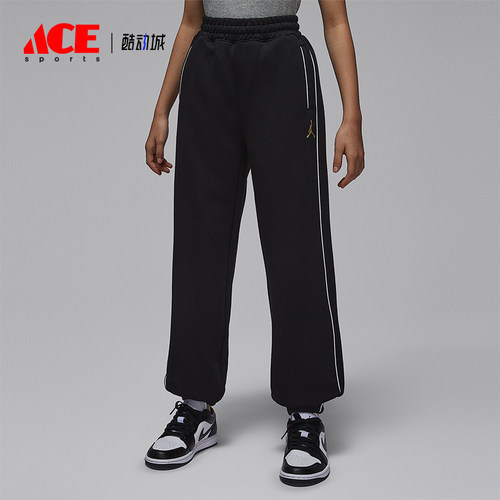Nike/耐克正品JORDAN大童休闲运动束脚刺绣针织长裤IR8008-010