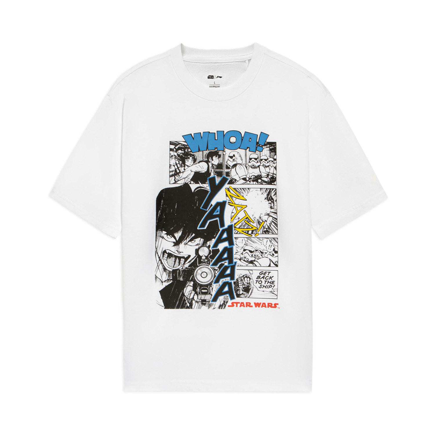 正品李宁星球大战联名系列男子短袖文化衫百搭时尚运动T恤AHSS573