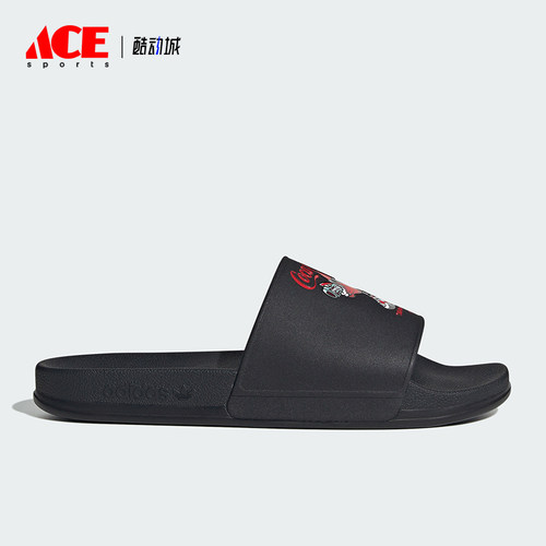 Adidas/阿迪达斯正品三叶草男女同款时尚经典简约一字拖鞋KH6902