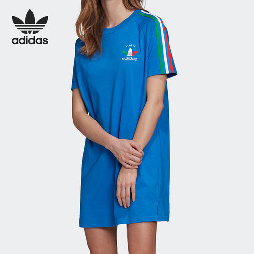 Adidas/阿迪达斯正品三叶草女子圆领短袖运动连衣裙 GP1910