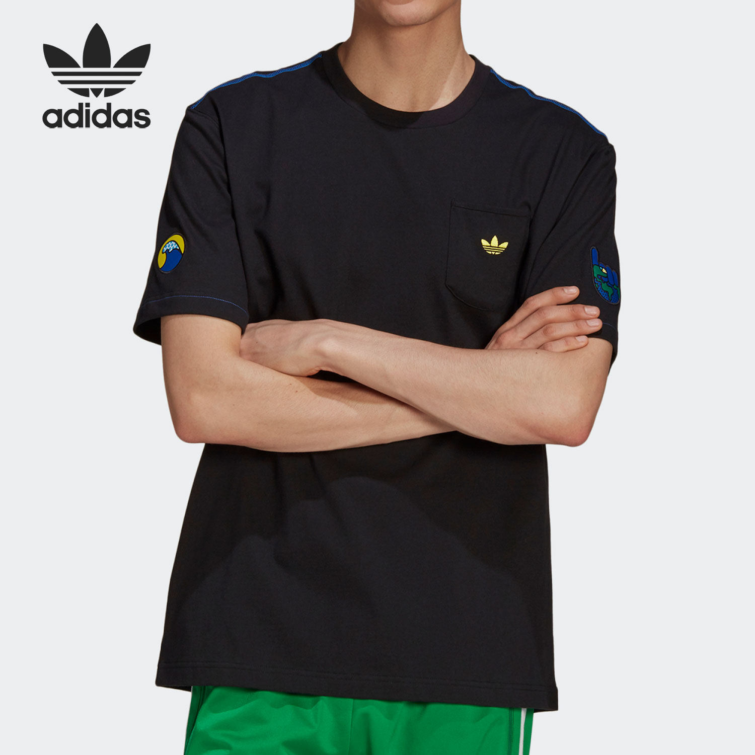Adidas/阿迪达斯正品 三叶草男子夏季新款运动短袖T恤上衣HA4690,运动服/休闲服装,运动T恤,淘宝优惠券,粉丝福利购,淘宝优惠卷