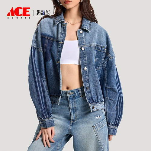Adidas/阿迪达斯正品三叶草DENIMJACKET新款经典女夹克外套KR5042