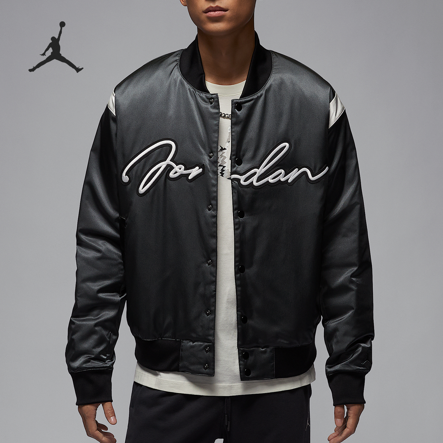 Nike/耐克官方正品JORDAN男士拼接保暖立领夹克外套HF9298-045