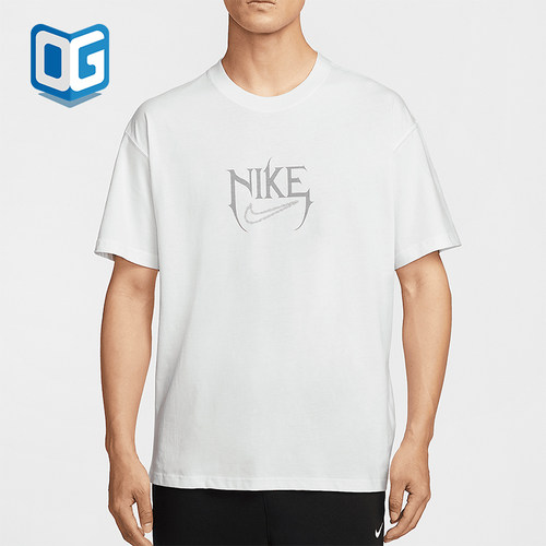 Nike/耐克正品2025夏季款男士休闲宽松经典印花透气T恤HJ3432-121