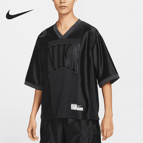 Nike/耐克官方正品2025女士V领宽松夏季轻盈短袖T恤HJ0281-010