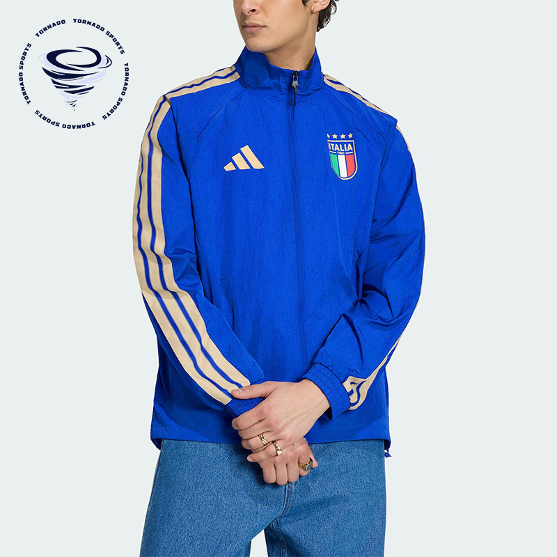 Adidas/阿迪达斯正品意大利队足球男士经典立领夹克外套JY9602