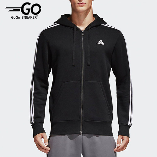 Adidas/阿迪达斯正品FLEECE HOODIE男士针织连帽运动外套B47368