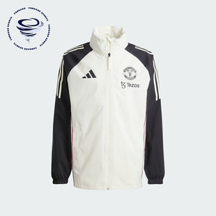 男士 Adidas 新款 秋季 拼接宽松立领外套JE3725 阿迪达斯正品