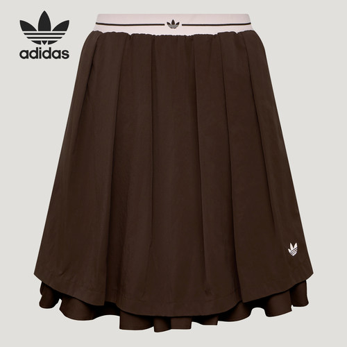 Adidas/阿迪达斯正品三叶草女士学院运动百褶休闲短裙KX6895