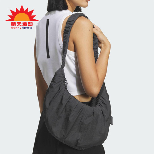 Adidas/阿迪达斯正品2026年春季女士经典运动收纳便携挎包JZ2143