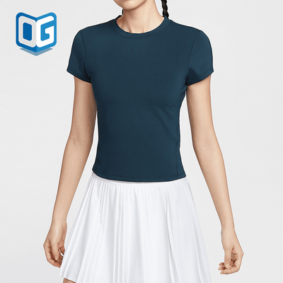 Nike/耐克正品DRI-FIT女士训练短款针织网球短袖HQ2995-478