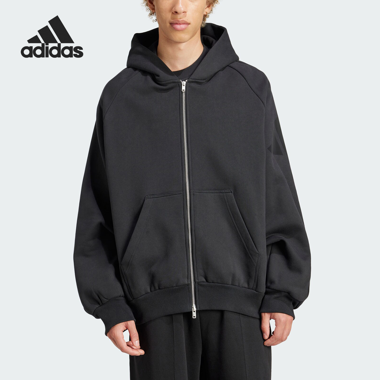 阿迪达斯男士针织保暖户外外套