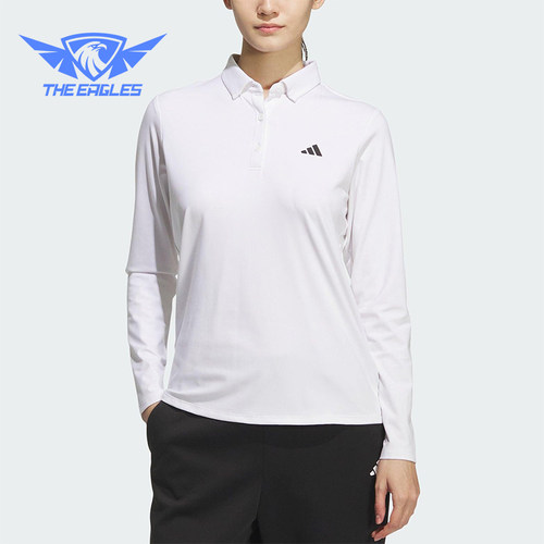 Adidas/阿迪达斯正品2025女士经典高尔夫运动长袖POLO衫JM3011