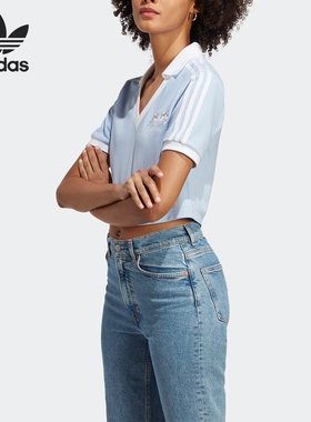 Adidas/阿迪达斯正品三叶草女子休闲运动短袖POLO衫IP3756