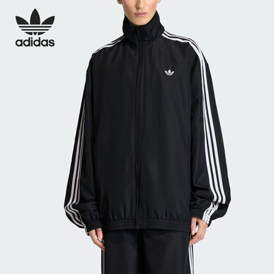 Adidas/阿迪达斯正品三叶草新款女黑白色街头经典夹克外套KD2894