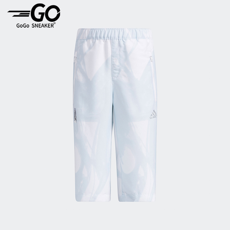 Adidas/阿迪达斯正品WUJI PANTS小童休闲梭织运动七分长裤GP0503