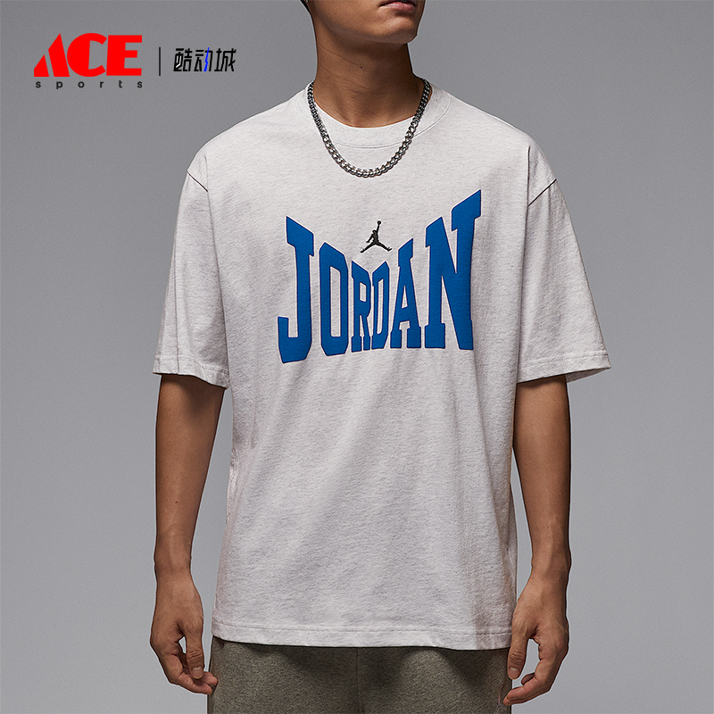 Nike/耐克正品JORDAN男士圆领柔软透气经典运动短袖HV3895-051