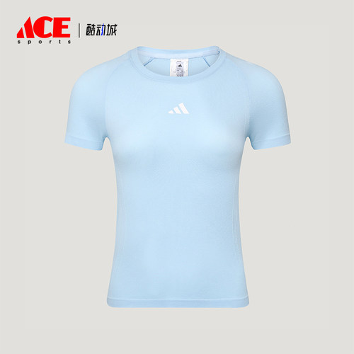 Adidas/阿迪达斯正品女士休闲透气训练运动健身短袖T恤LF5032