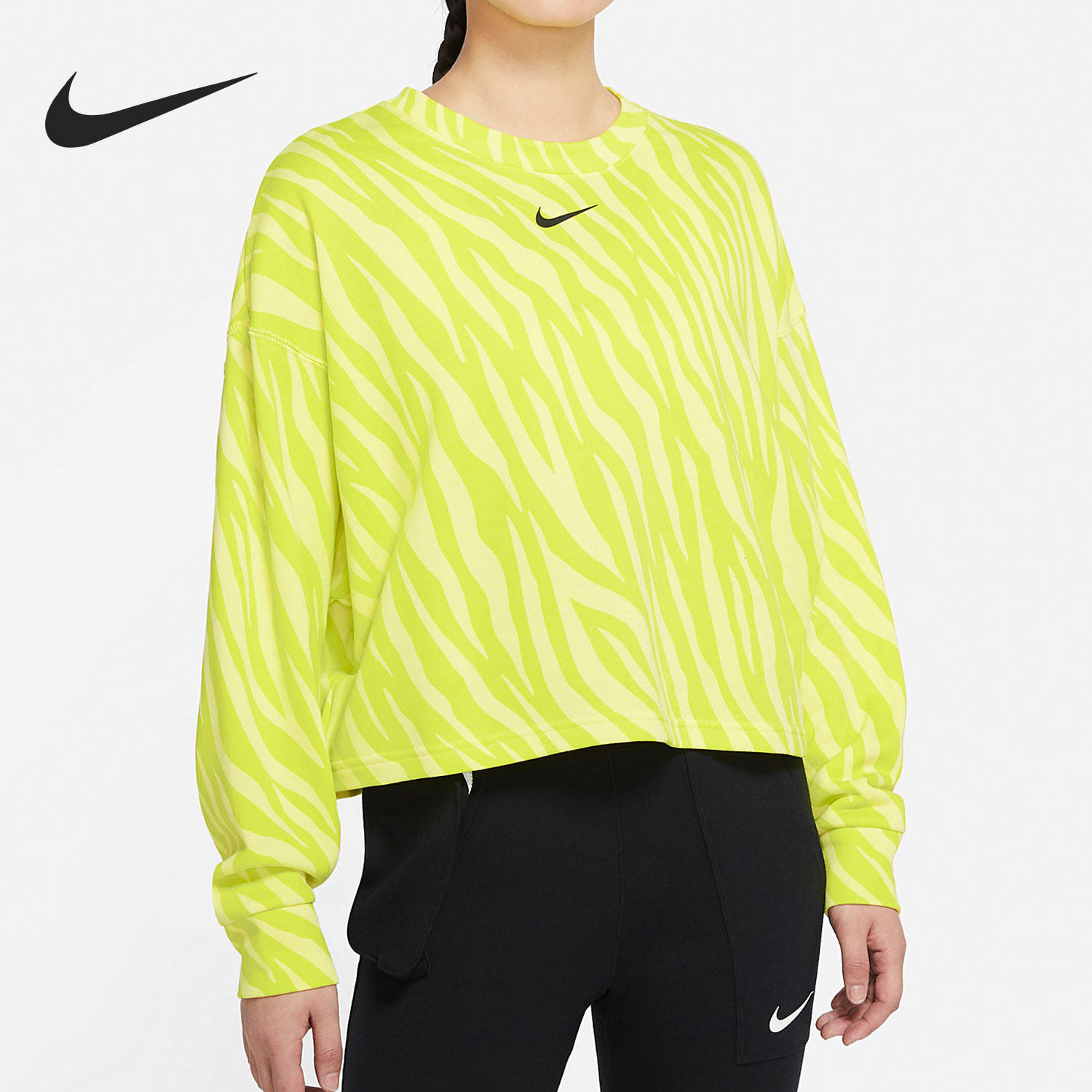 Nike/耐克正品女子舒适透气针织圆领运动休闲卫衣 DC6899-712