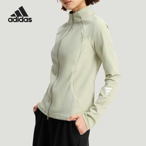 Adidas/阿迪达斯正品FOS SWEAT FULL ZIP 女士运动修身外套KU5381