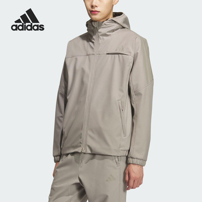 Adidas/阿迪达斯官方正品2025冬季款男士连帽耐穿休闲外套KQ8526