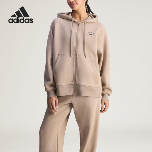 Adidas/阿迪达斯正品FZ HOODIE女士日常连帽宽松休闲外套JZ0652