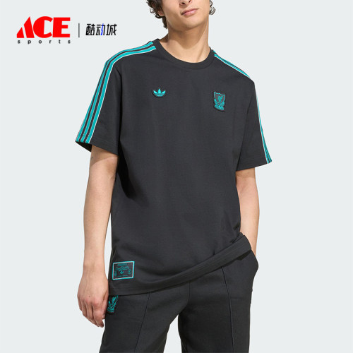 Adidas/阿迪达斯正品三叶草男士运动圆领透气耐穿足球短袖JW5470